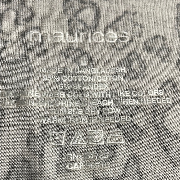 Maurices Black and Gray Leopard Fitted Sleeveless Tank Top EUC Large - Picture 9 of 13